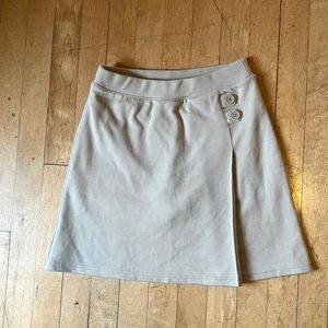 Cat & jack beige school uniform skirt with fake buttons